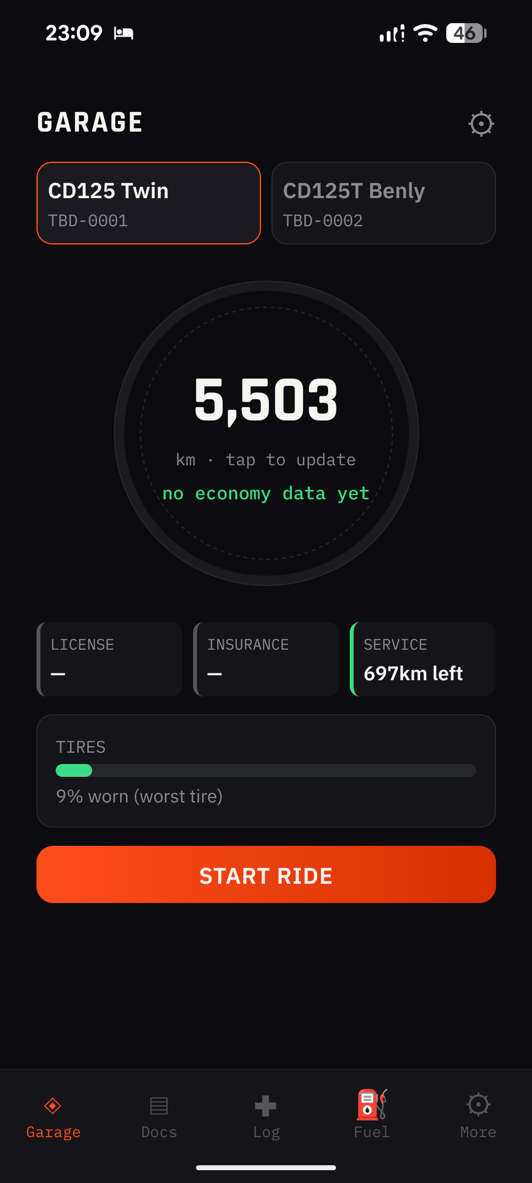 MotoLog screenshot 1